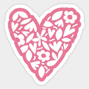 Floral heart Sticker